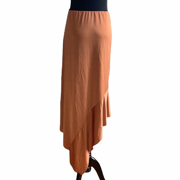 Zara light brown asymmetrical skirt - Picture 4 of 8
